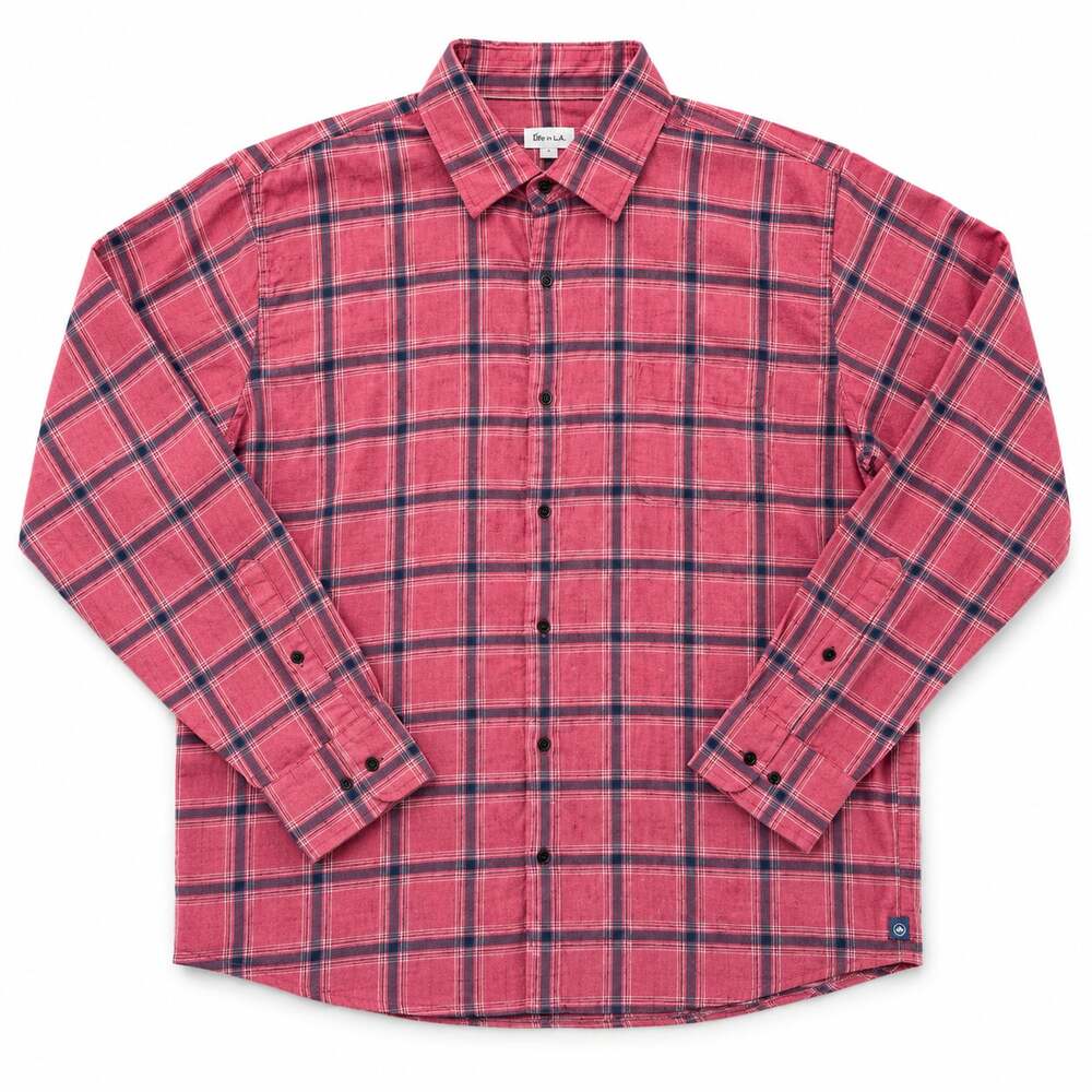 Peter Millar Men's XL Red Plaid Long Sleeve Button Down Shirt